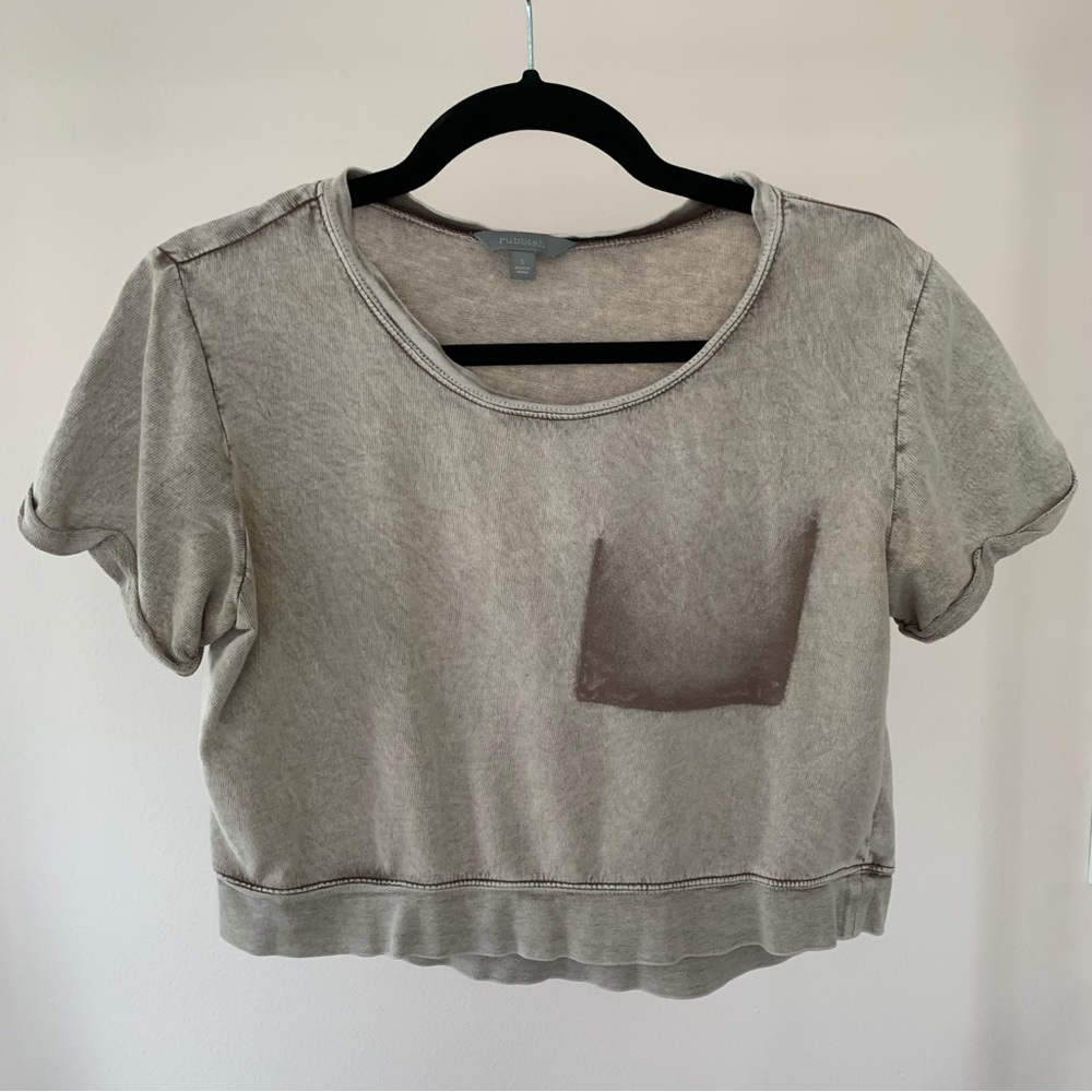 90s Distressed Brown Grunge Top